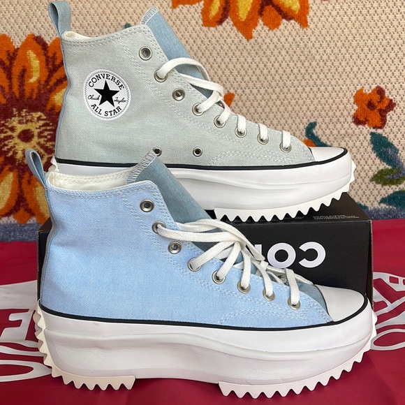Converse 171894C
RUN STAR HIKE HI
BLUE/VINTAGE WHITE/BLACK
Women’s platforms - Picture 3 of 16